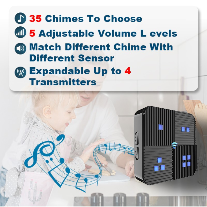 Įvažiuojamosios kelio dalies signalizacija 800M ilgo nuotolio belaidis oro sąlygoms atsparus judesio jutiklis ir detektorius, monitorius ir apsauga lauke / viduje