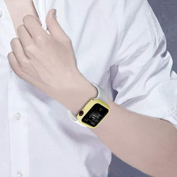 Калъф за Apple Watch 9 8 7 SE 6 5 4 3 Мек силиконов протектор Аксесоари за серия iWatch 38 mm 40 mm 41 mm 42 mm 44 mm 45 mm Капак