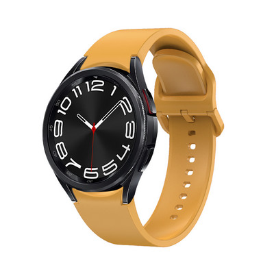 Szilikon szíj Samsung Galaxy Watch 6 klasszikus 43 mm-es 47 mm-es óra6 5 4 40 mm-es 44 mm-es 5Pro 45 mm-es hézagmentes Soft Correa hivatalos karkötőhöz