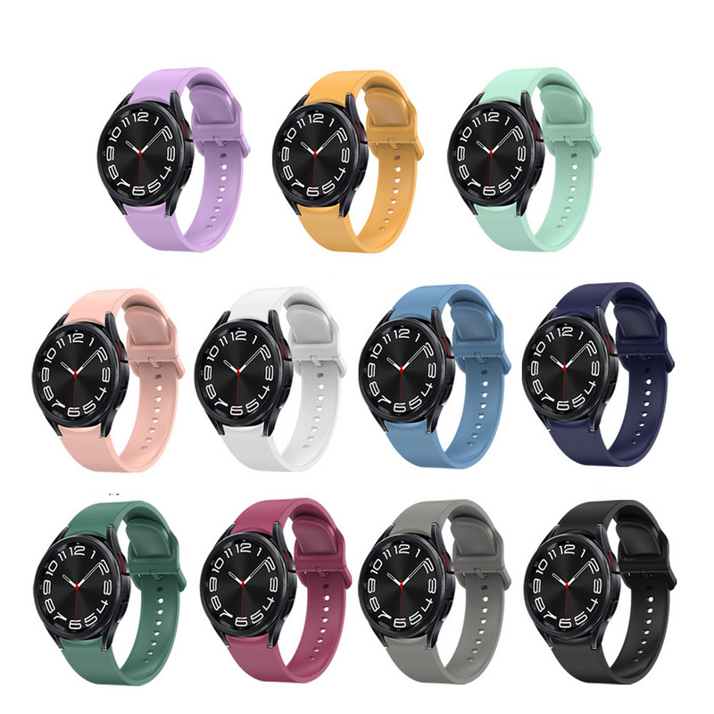 Silikoonrihm Samsung Galaxy Watch 6 klassikalisele 43mm 47mm kellale6 5 4 40mm 44mm 5Pro 45mm No Gaps Soft Correa ametlik käevõru