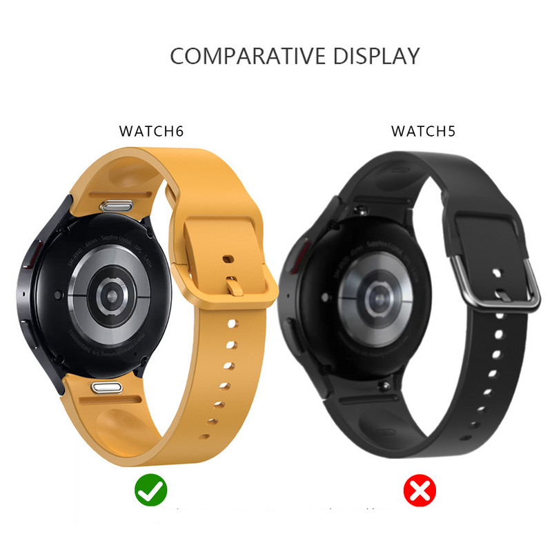 Silikoonrihm Samsung Galaxy Watch 6 klassikalisele 43mm 47mm kellale6 5 4 40mm 44mm 5Pro 45mm No Gaps Soft Correa ametlik käevõru