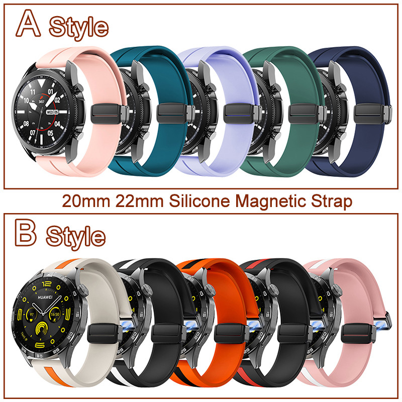 ​20 mm 22 mm magnētiskā D sprādzes siksniņa tālrunim Samsung Galaxy Watch 6 5 4, kas paredzēts Huawei GT4 3 GT2 pro aproce Garmin Vivoactive 4 siksniņai