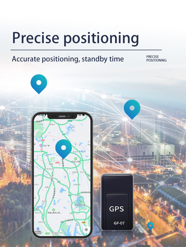 1PC GPS vietrādis Mazs un spēcīgs magnētisks automašīnas bērns pret zādzību zudumu rezervēšana Transportlīdzekļa izsekošanas instruments Automašīnas izsekošanas dievs GF07