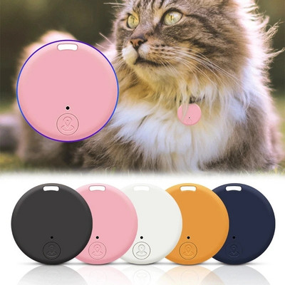 Kerek mini GPS Bluetooth 5.0 nyomkövető elvesztést gátló eszköz kisállat macskáknak kutyáknak gyerekeknek kulcstáska pénztárca univerzális nyomkövető kereső