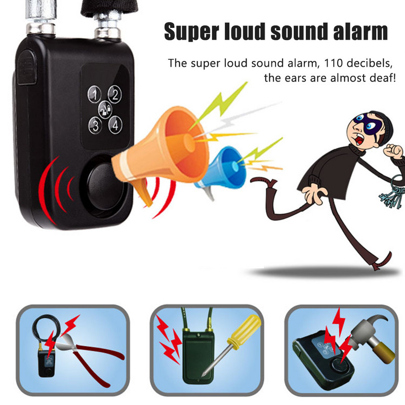 Nuo vagystės „Bluetooth“ dviračio užrakto nuotolinio valdymo pultas „Smart MTB Cycling“ apsaugos signalizacija