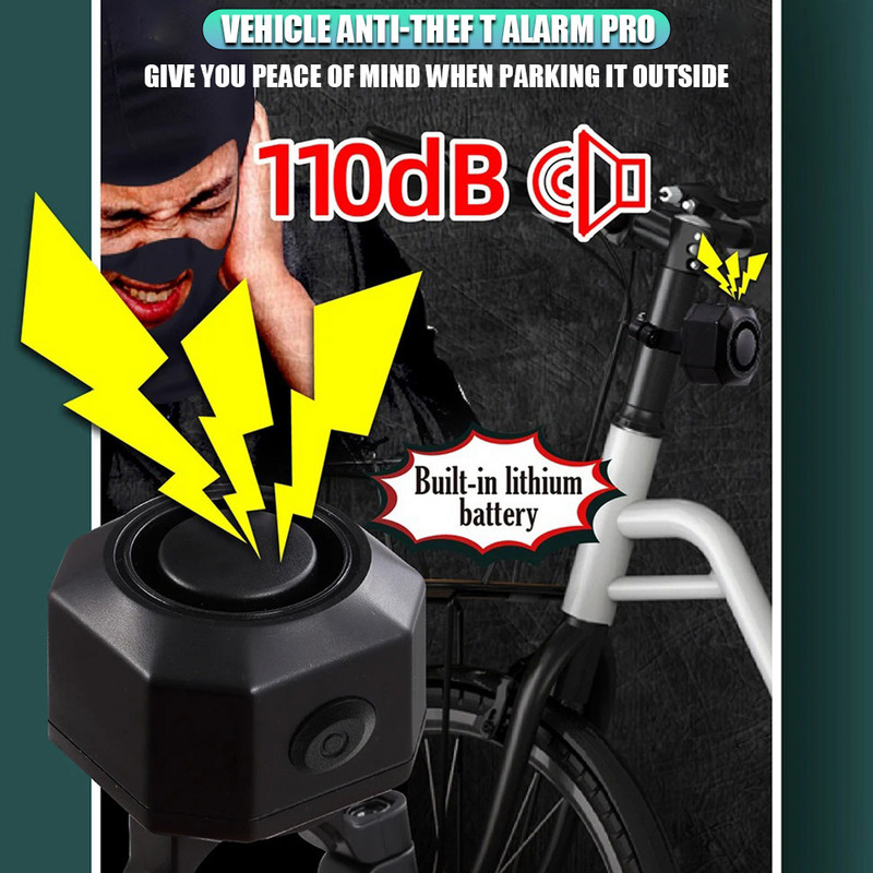 Signalizācijas elektriskā transportlīdzekļa trauksmes bezvadu vibrācijas signalizācijas sistēma ar kustības sensoru, ūdensnecaurlaidīga uzlādējama zādzības signalizācija elektriskajiem motocikliem