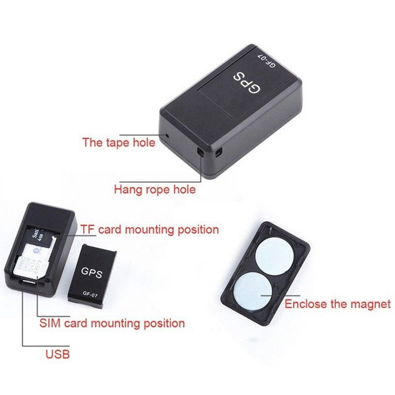 GF07 Mini GPS Tracker Pret Lost 4G Magnētiskais GPS Reāllaika Auto lokators GSM/GPRS izsekošanas ierīce Transportlīdzekļiem Bērniem Mājas kaķu suns