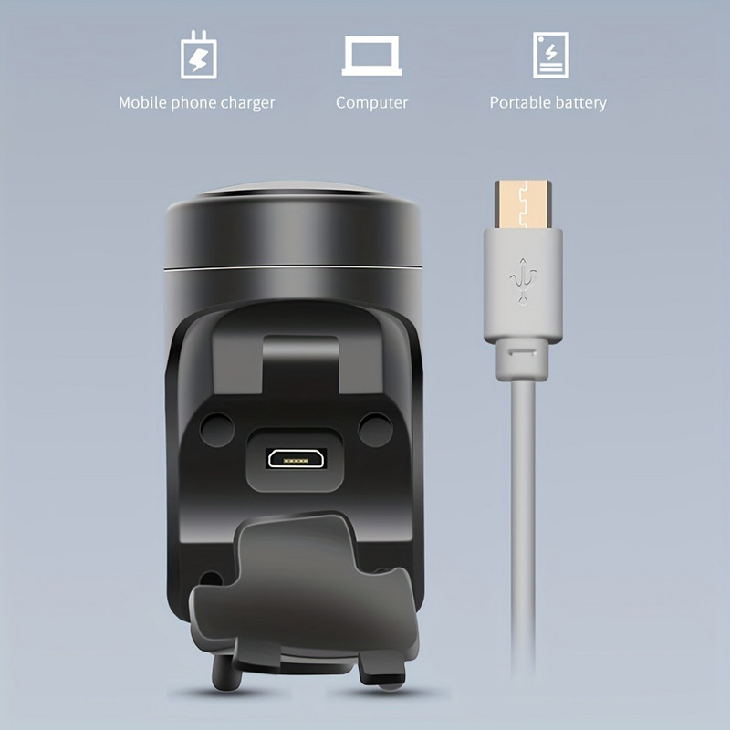 Claxon electric reîncărcabil pentru bicicletă pentru motocicletă, 4 moduri, claxon de alarmă pentru ciclism de munte, accesorii pentru biciclete