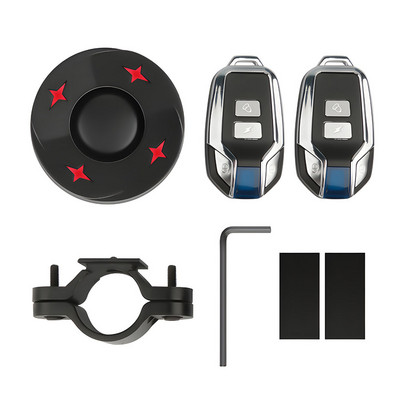 Alarmă inteligentă pentru lumină spate pentru bicicletă 110 dB Lumină de frână Sensare vibrații Alarma antifurt fără fir reîncărcabilă prin USB cu telecomandă