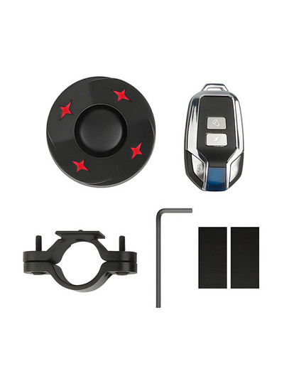 Alarmă inteligentă pentru lumină spate pentru bicicletă 110 dB Lumină de frână Sensare vibrații Alarma antifurt fără fir reîncărcabilă prin USB cu telecomandă