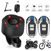 Аларма за интелигентни задни светлини за велосипеди 110dB спирачна светлина, сензор за вибрации, USB акумулаторна безжична аларма против кражба с дистанционно управление