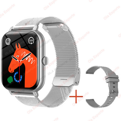 Okosóra férfiaknak női ajándék teljes érintőképernyős sportórák fitneszórák Bluetooth hívások digitális okosóra karórák