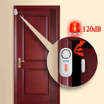 KERUI 120DB Безжична входна врата/прозорец Сигурност Сензор за кражба Аларма PIR Магнитна Smart Home Гаражна система Дистанционно управление Led