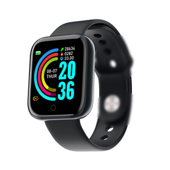 Y68 Смарт часовник Bluetooth Фитнес тракер Мъже Жени Смарт часовник Монитор на пулса Кръвно налягане Спортна гривна за Android IOS