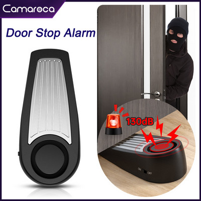 Camaroca mini riasztó 130 dB ék alakú ajtó dugós riasztó biztonsági padló ajtó stop riasztóblokk az otthon biztonságának védelmére