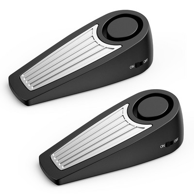 Camaroca Mini Alarmă 130dB Opritor de ușă în formă de pană Alarma de securitate Bloc de alarmă pentru oprirea ușii de podea pentru protecția securității casei