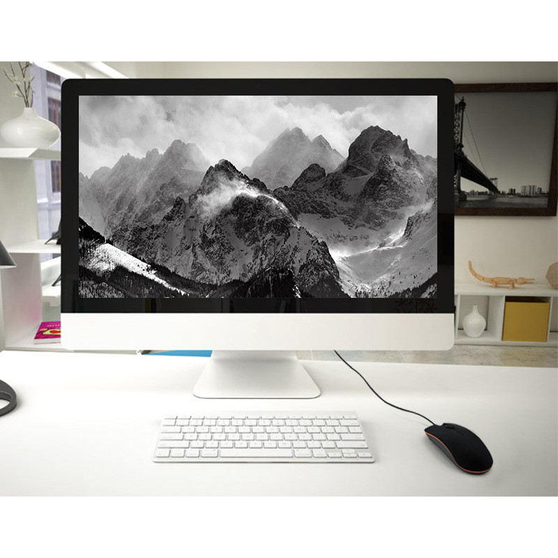 Optiskā vadu pele 1200DPI datora biroja pele neslīdoša matēta tekstūra biznesa biroja mājas klēpjdators USB vadu peles piederumi