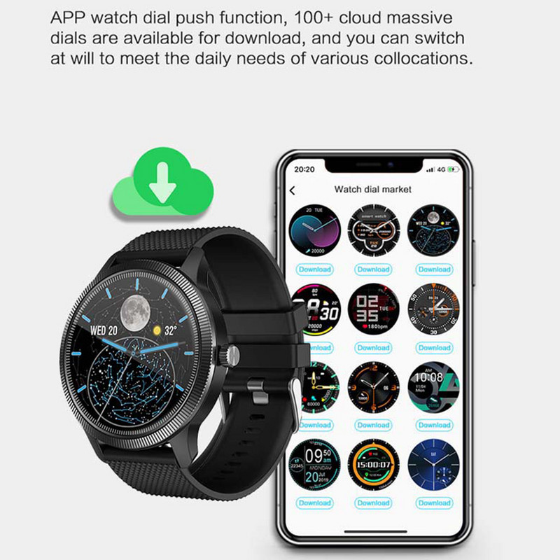 AMOLED Smart Watch Ανδρικό 1,32” 360*360 Παιχνίδι Βραχιόλι παρακολούθησης υγείας Heart Rate Ip68 Waterproof Exercise Business Watch Baron