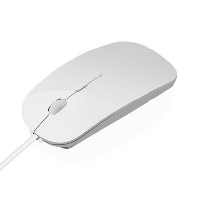 Mouse cu fir USB ultra subțire, 4 culori, 1600 DPI, buton de mute pentru șoareci, pentru laptop, PC, mouse cu fir pentru periferice de computer MacBook Air Pro