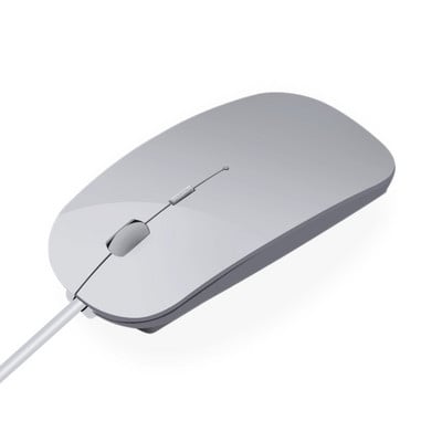 Mouse cu fir USB ultra subțire, 4 culori, 1600 DPI, buton de mute pentru șoareci, pentru laptop, PC, mouse cu fir pentru periferice de computer MacBook Air Pro
