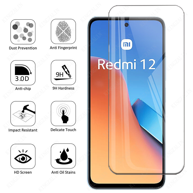 Tempered Glass for Xiaomi Redmi 12 12R 12C 12 5G 13C Full Coverage Protective Glass Screen Protection for Xiaomi Redmi 12 Glass