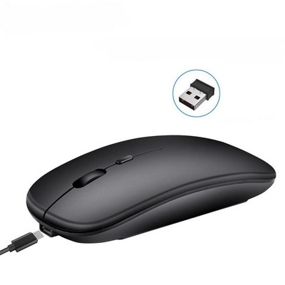 Juhtmeta puutetundlik hiir Optiline USB-vastuvõtja õhukesed vaiksed ergonoomilised võluhiired Apple Mac OS-i Windowsi arvuti sülearvutile