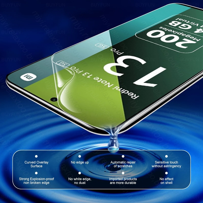 8 In 1 999D Soft Hydrogel Protection Screen Protection for Xiaomi Redmi Note 13 Pro 5G 4G Camera Protective Glass Redmy Note13 Pro+ 5G