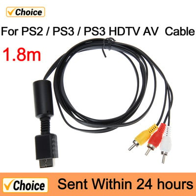 Καλώδιο AV Component AV HDTV HDTV 1,8m σε RCA για PS2 / PS3 / PS3 Slim HD Multi Out Composite Καλώδιο RCA για Sony Playstation 3