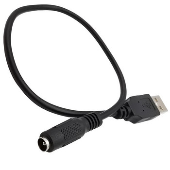 DC игла с кръгла дупка 3,5 * 1,35 мм/5,5 * 2,1 мм женски контакт към USB мъжки кабел за захранващ адаптер за мобилен телефон 0,3 м