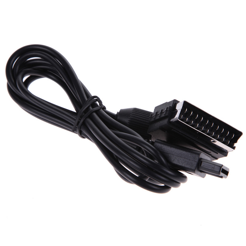1,8 m AV/TV video Scart RGB kabeļa spēļu Euro Scart spraudnis stereo video vads Nintendo SNES Gamecube un N64 konsolei
