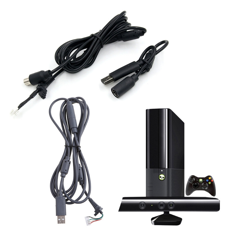 Kábel + Breakaway adapter Xbox360 kontrollerhez Csere szürke fekete színhez