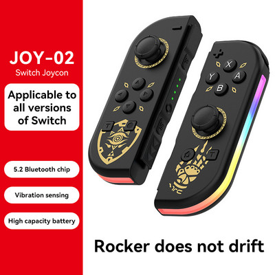 BT 5.2 Joy Controller RGB LED Switch L/R Joypad za Nintendo Switch/Lite/Oled JoyCon Gamepads Joystick s dvostrukom vibracijom