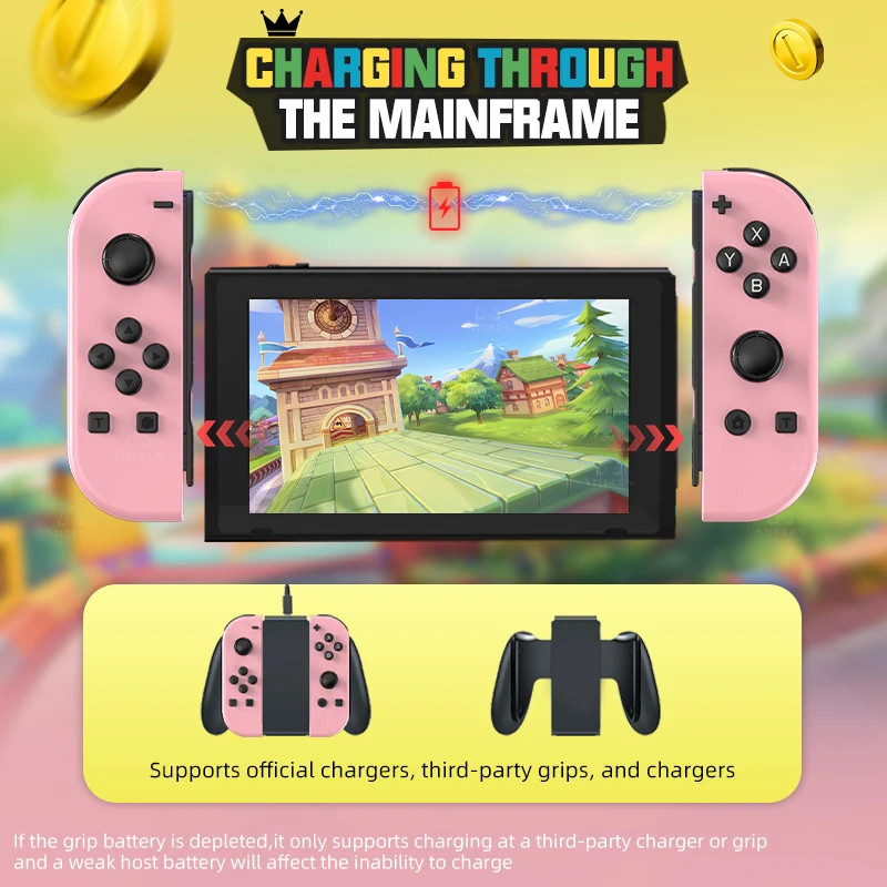 BT 5.2 Joy Controller RGB LED Switch L/R Joypad za Nintendo Switch/Lite/Oled JoyCon Gamepads Joystick s dvostrukom vibracijom