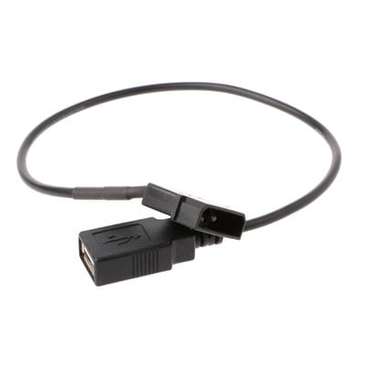 30 cm datora iekšējais 5 V 2 kontaktu IDE Molex uz USB 2.0 A tipa sieviešu barošanas adaptera kabelis