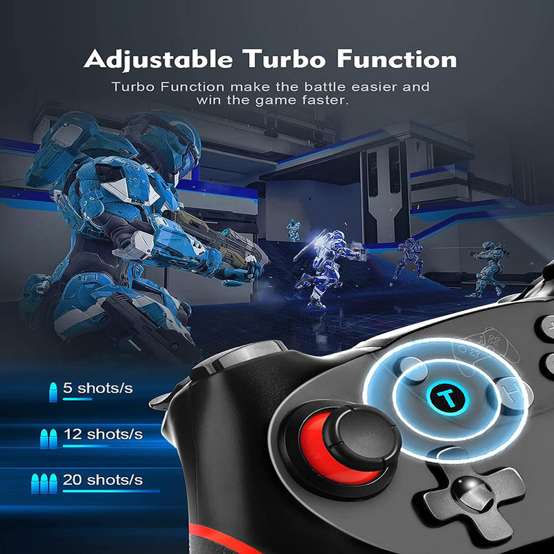 Bežični Bluetooth-kompatibilni kontroler za NS/NS Lite/NS Oled konzolu Gamepad Controle za Android PC Joystick sa 6-osi