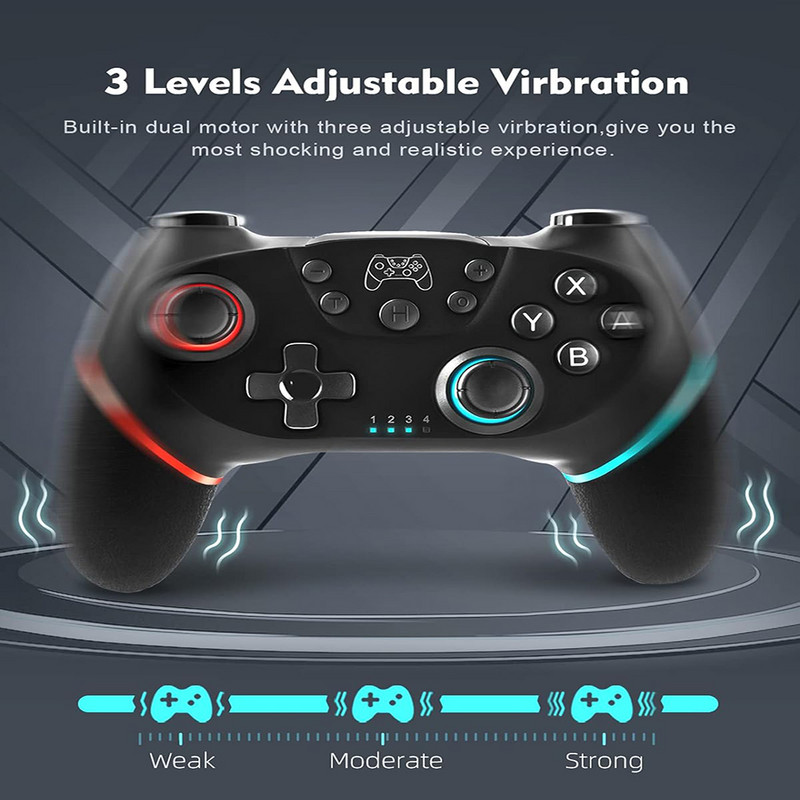 Bežični Bluetooth-kompatibilni kontroler za NS/NS Lite/NS Oled konzolu Gamepad Controle za Android PC Joystick sa 6-osi