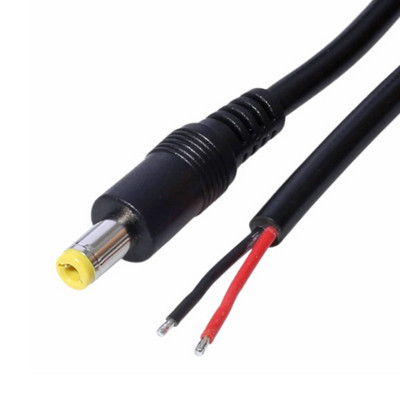 Cablu mascul 5525 DC Power Pigtail (actualizat 18AWG) cu conector 5,5 mm x 2,5 mm Mufă mufă DC5525 Cablu Pigtails