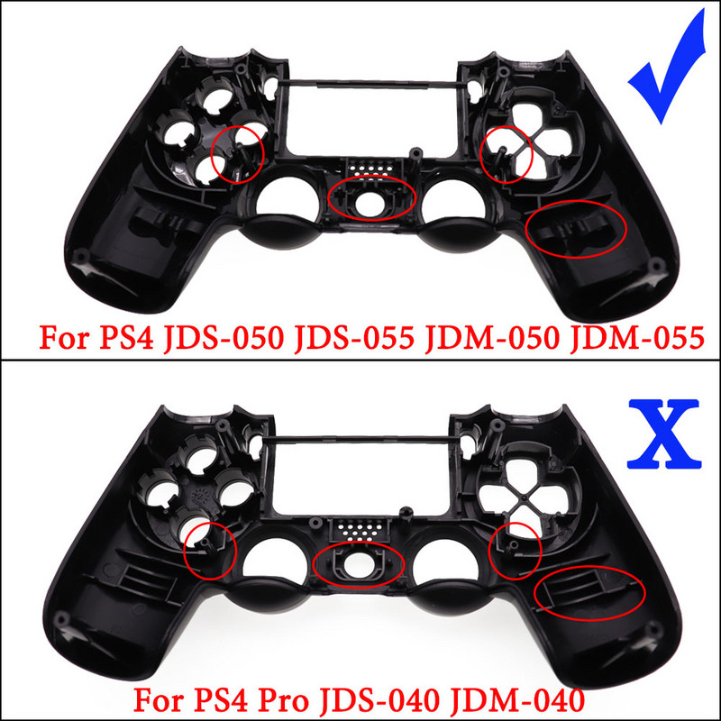 JDM 050 055 JDS-050 JDS-055 priekšējā un aizmugurējā korpusa korpusa vāciņa nomaiņa Dualshock 4 PS4 Pro plānajam kontrolierim