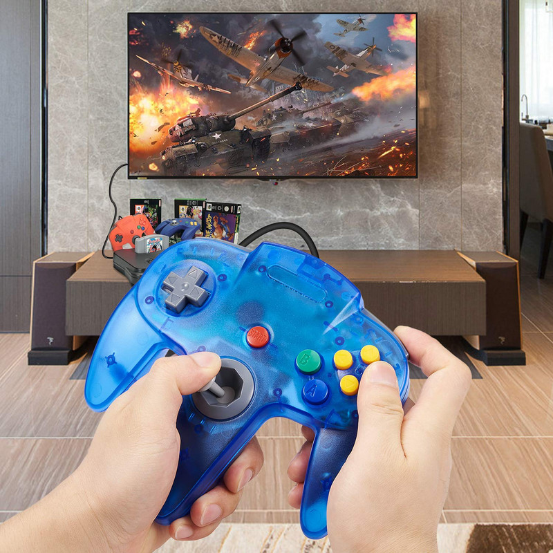 Kontrolieris priekš Nintendo64 Retro konsoles Vadu kursorsvira Nintendo 64 Mem konsoles spēļu pults N64 PC Control Gaming Joypad