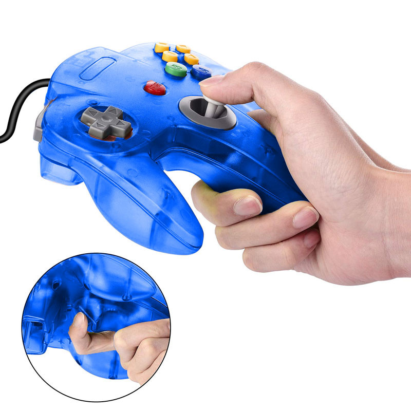Kontrolieris priekš Nintendo64 Retro konsoles Vadu kursorsvira Nintendo 64 Mem konsoles spēļu pults N64 PC Control Gaming Joypad