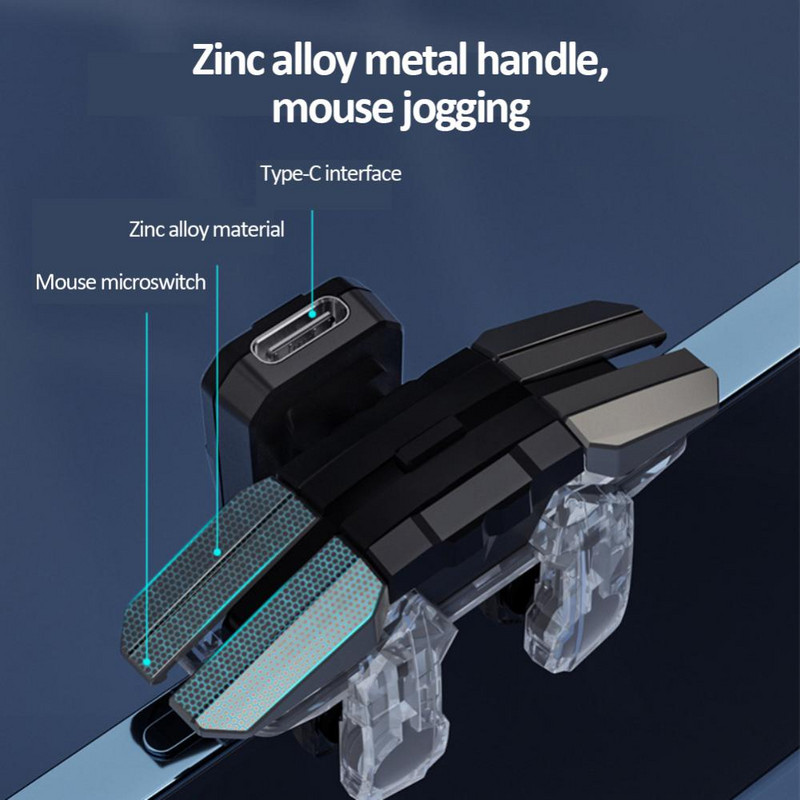 Za Pubg Upravljač igrama Pucanje sa 6 prstiju Pucanje na metu Gumb za paljbu Džojstici Za telefon Android Okidači igara Ručka kontrolera