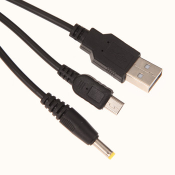 Νέο καλώδιο δεδομένων USB 2 σε 1 + Καλώδιο καλωδίου φορτιστή για αξεσουάρ παιχνιδιών PSP 2000 3000