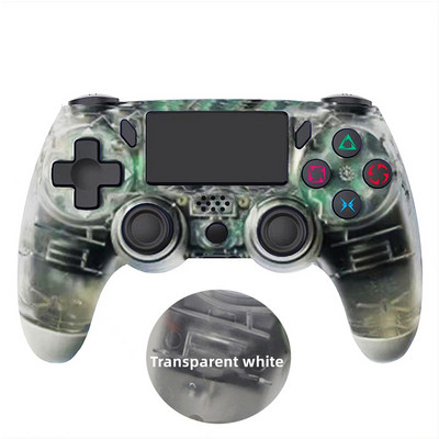 Bezvadu kontroliera spēļu pults 6 asu dubultā vibrācija ar LED gaismas joslu Kursorsviras vadības pults PS konsolei / personālajam datoram/iPad/Andriod/iPhone