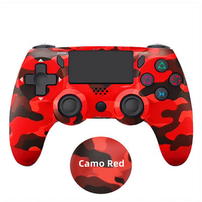 Bezvadu kontroliera spēļu pults 6 asu dubultā vibrācija ar LED gaismas joslu Kursorsviras vadības pults PS konsolei / personālajam datoram/iPad/Andriod/iPhone