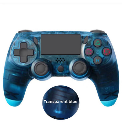 Bezvadu kontroliera spēļu pults 6 asu dubultā vibrācija ar LED gaismas joslu Kursorsviras vadības pults PS konsolei / personālajam datoram/iPad/Andriod/iPhone