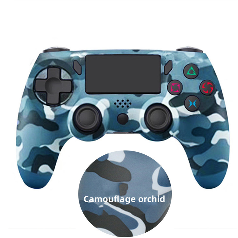 Bezvadu kontroliera spēļu pults 6 asu dubultā vibrācija ar LED gaismas joslu Kursorsviras vadības pults PS konsolei / personālajam datoram/iPad/Andriod/iPhone