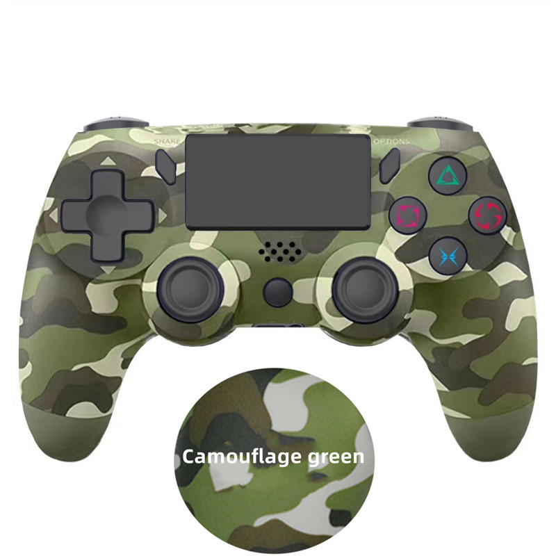 Bezvadu kontroliera spēļu pults 6 asu dubultā vibrācija ar LED gaismas joslu Kursorsviras vadības pults PS konsolei / personālajam datoram/iPad/Andriod/iPhone