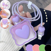 3D Love Heart töltővédő védőburkolat iPhone 15 14 13 12 11 töltőhöz 18W 20W szilikon tok kábeltekercselő tápadapter hüvely