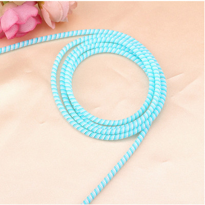 1,4 m krāsains tālrunis Vadu virve Protecto Pretplīsuma atsperu aizsardzības virve USB uzlādes kabeļa austiņām Data Bobbin Winder