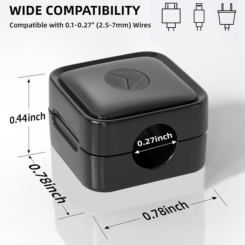 Mágneses telefonkábel-kezelő kapcsok Állítható kábeltároló kábeltartó Asztali kábelkezelés Vezetéktartó Kábelrendező csat